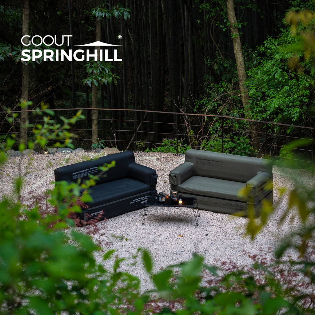 【7-day pre-sale】Gooutspringhill เก้าอี้แคมป์ปิ้ง พับได้ พอง 2 ที่นั่ง โซฟาลมคู่ โหลดสูงสุด 300 กก