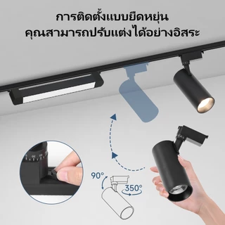 ไฟแทรคไลท์ LED ชสปอตไลท์ราง อลูมิเนียม 50W/40W/30W/20W Track Light โคมไฟเพดานรถไฟ ห้องนั่งเล่นห้องนอนร้านค้าตกแต่งแสงสว่าง