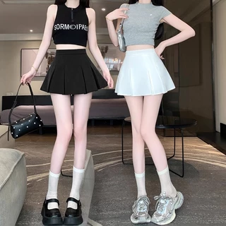 [ส่งด่วน⚡]กระโปรงเทนนิ เอวสูง Tennis Skirt กระโปรงกางเกงพรีทสั้น กระโปรงกางเกงเทนนิส สไตล์สาวฮอต Y2K ดีไซน์แนวเกาหลี ทรงเป๊ะ พร้อมส่ง