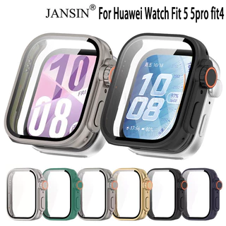 กระจกนิรภัย สําหรับ Huawei Watch Fit 5 5Pro สมาร์ทสายนาฬิกาฝาครอบป้องกันกันชน สําหรับ Huawei Watch Fit 4 ป้องกันหน้าจอกรอบเชลล์ As ultra2
