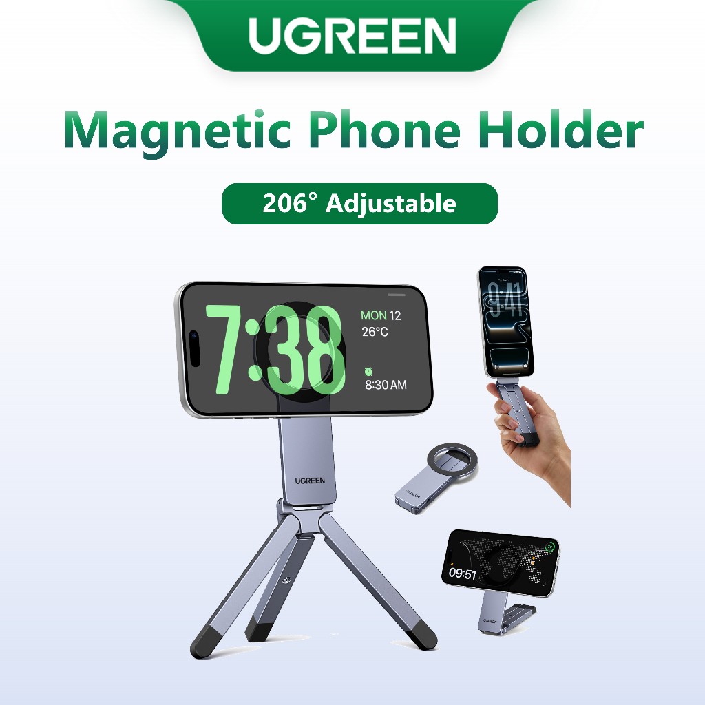 UGREEN ที่วางโทรศัพท์แม่เหล็ก Mount Magsafe ขาตั้งกล้องแม่เหล็กเหมาะสําหรับ vlog/การถ่ายภาพ/ทริปธุรกิจ/การประชุมออนไลน์