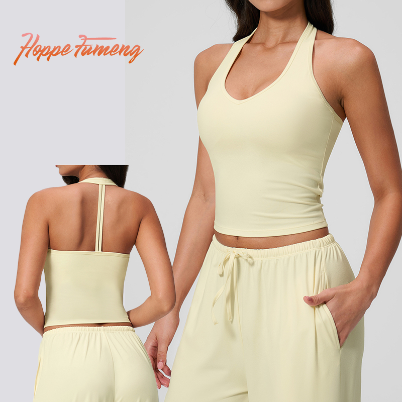 Hope Fumeng ชุดชั้นในสตรีเบาะ push up ฟิตเนสแห้งเร็วสปอร์ตบราโยคะสําหรับวิ่ง