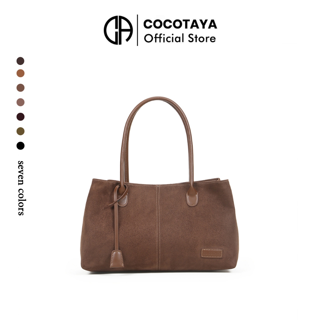 (COCOTAYA) Ryder Bag กระเป๋าสุภาพสตรีสไตล์ใหม่ Retro กระเป๋าสะพายอินเทรนด์กระเป๋าถือ