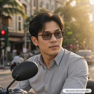 แว่นสายตาสั้น เลนส์ออโต้ ออกแดดเปลี่ยนสี กรองแสง ทรงเหลี่ยม ผู้ชาย ผู้หญิง คอมพิวเตอร์ เลนส์ ออโต้ 0° ~ -400° กรอบแว่นตา ตัดแสง เปลี่ยนเป็นสีเทาโดยอัตโนมัติ กันUV จำเป็นสำหรับการออกไปข้างนอก