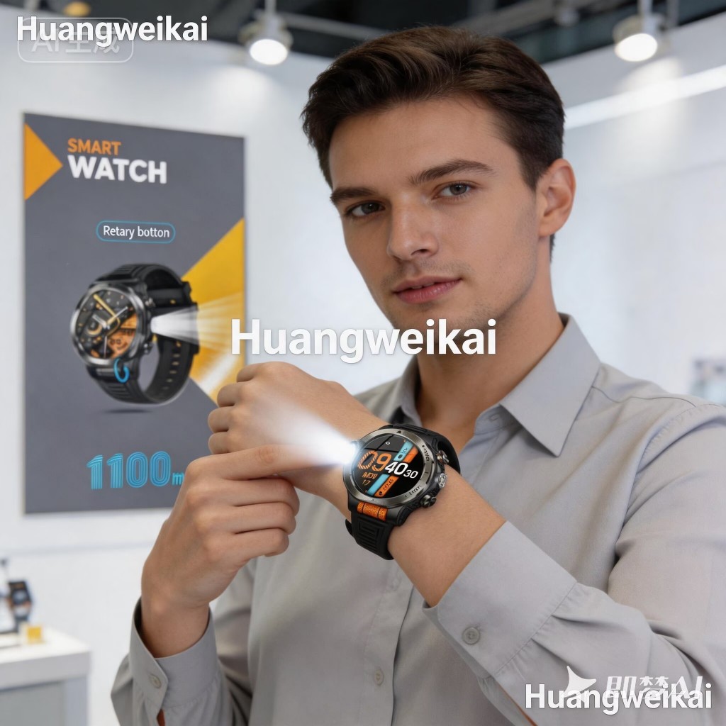 หมุนล่าสุด 2026 นาฬิกา KT91 สมาร์ทนาฬิกาสําหรับชายดําน้ํา LED กลางแจ้ง AMOLED SmartWatch BT Call vs 