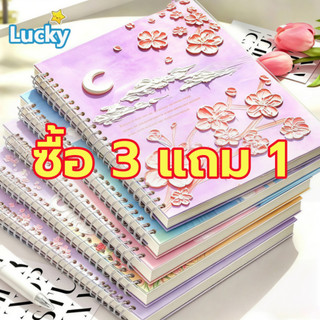 สมุดโน๊ตขนาดเล็ก สมุดโน๊ตลายการ์ตูน ก5 สมุดผูกเกลียว 60 แผ่น (สุ่มลาย) อุปกรณ์การเรียน พกพาสะดวก