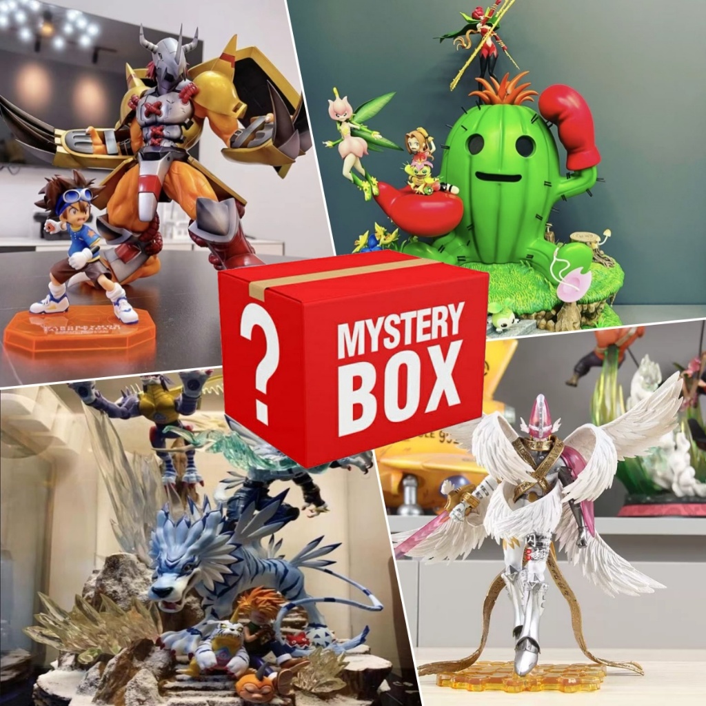 Digital Monster โมเดลฟิกเกอร์ดิจิทัล Monster Lucky Bag Mystery Box BlinDBox Greymon Angemon Garurumon Kabuterimon Garudamon ของเล่น สําหรับตกแต่งบ้าน ออฟฟิศ