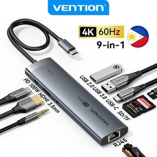Vention Type C Hub 5 In 1 6 in 1 PD100W Portable Mini USB Docking Station USB A Adapter USB3.0 5Gbps Connect to HDMI