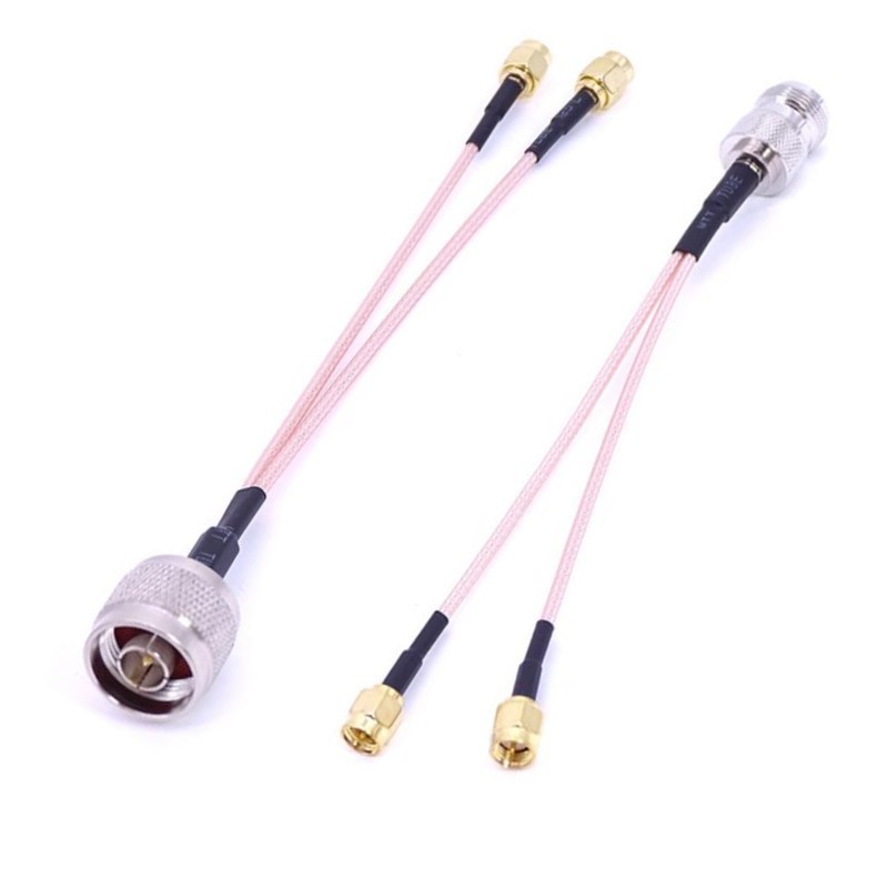 N ชาย/หญิงคู่ SMA หญิง RF Splitter Combiner สาย RG316 Coaxial Y ประเภท Pigtail สําหรับ 4G 5G LTE เสาอากาศเราเตอร์