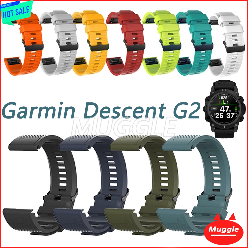 Garmin Descent G2 สายรัดข้อมือสายนาฬิกาอัจฉริยะ Garmin Descent  G2 G1 ซิลิโคนแบบปลดเร็ว สาย Garmin D
