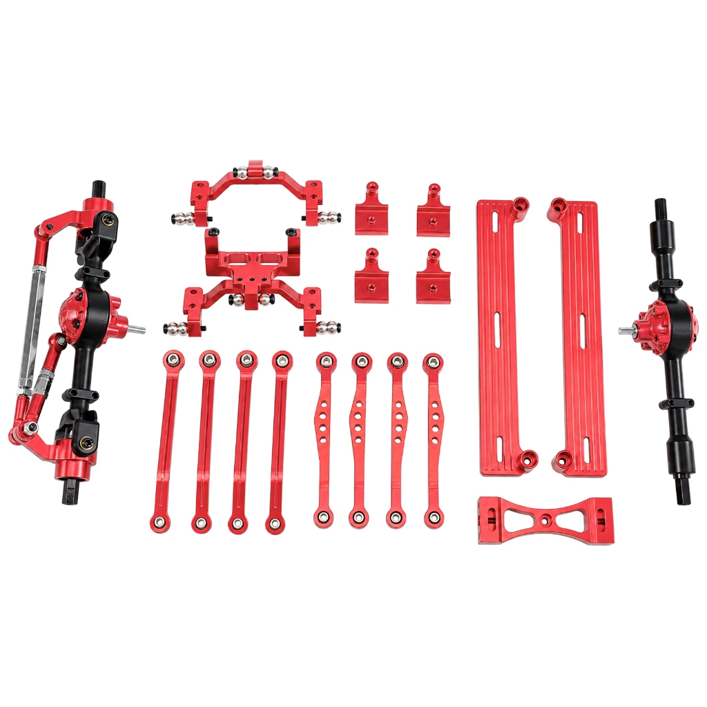 สําหรับ WPL 1/16 C64 RC รถโลหะด้านหน้าและด้านหลัง Linkage ที่นั่งวิ่งบอร์ดดึง Rod อัพเกรด Servo Fixing ที่นั่ง Servo อะไหล่ที่นั่ง Linkage Shock Tower เพลา Beam