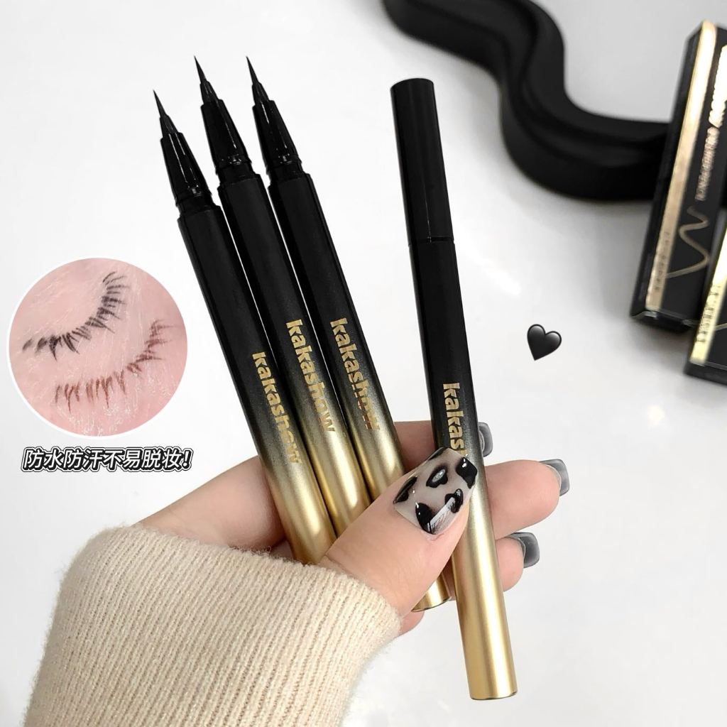 Kakashow Ultra Fine Eyeliner Liquid Pen กันน้ํารอยเปื้อนติดทนนานสําหรับผู้เริ่มต้น NO.C700