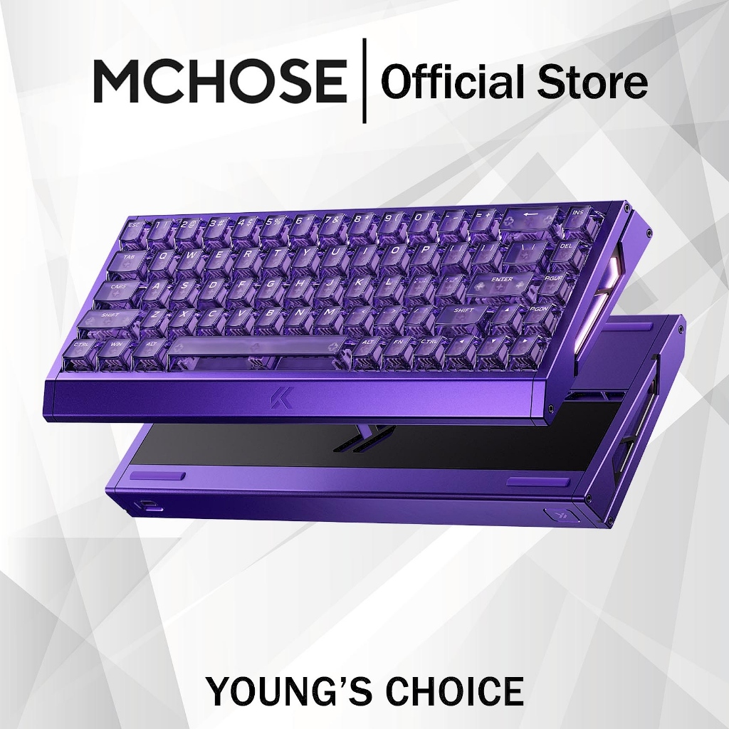 MCHOSE Ace 68 GT Hall Effect Magnetic Switch Keyboard 65% เค้าโครงอลูมิเนียม 16K Polling Rate คีย์บอร์ดเกม 256K Scan Rate 0.06ms Latency ต่ํา