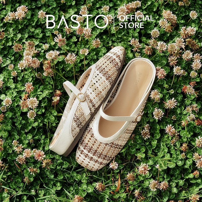BASTO Women's Slippers Platform Shoes รองเท้าแตะ รองเท้าแตะส้นตึก D5116