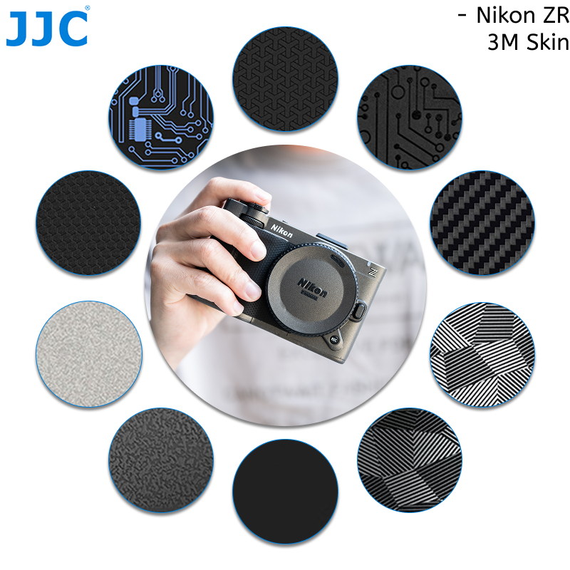 JJC ZR กล้อง 3M สติกเกอร์ผิวสําหรับ Nikon ZR Camera Body, Residual-free Anti-Scratch ป้องกันตกแต่งฟิล์มผิว, มาพร้อมฟิล์มติดเครื่องมือ