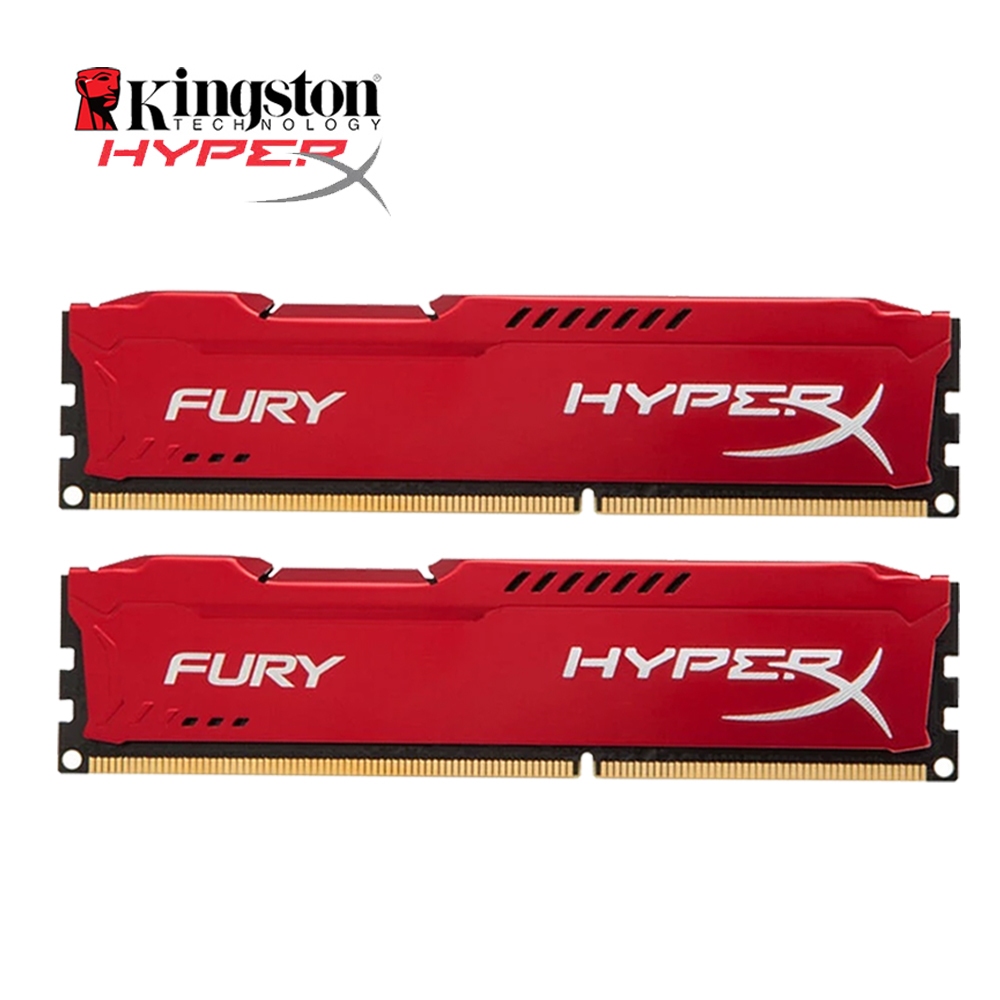 ชุด Kingston HyperX Fury DDR3 RAM 16GB (2x 8GB) DDR3 1333MHz 1600MHz 1866MHz หน่วยความจําเดสก์ท็อปสี