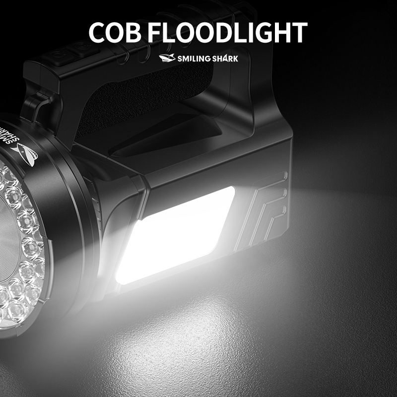 SMILING SHARK ST5231 LED ไฟฉาย Lumen แสง UV 365nm แสงสีม่วงค้นหา 7 โหมด COB ไฟด้านข้าง Type-c ชาร์จกันน้ํากลางแจ้ง — صورة 4