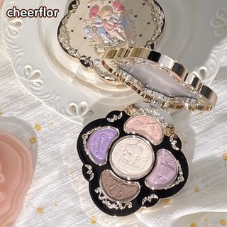 [Heavy New Product] cheerflor Dream Sound Cartridge Five-Color Eyeshadow Integrated Palette Pearlescent High Gloss Fine Flash Shad