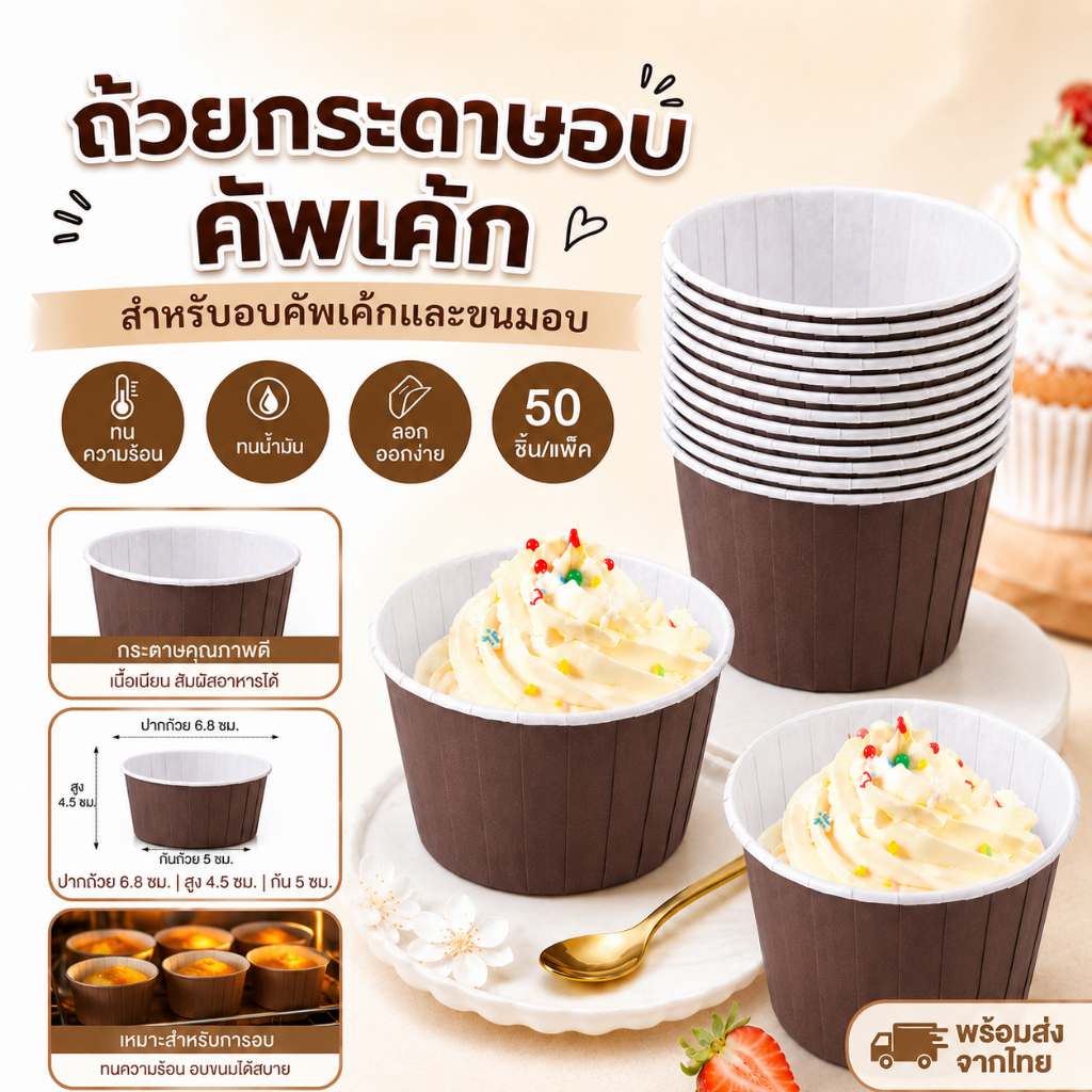 ถ้วยกระดาษอบ/ถ้วยอบกระดาษปาร์ตี้/ใช้ปาร์ตี้,เค้ก ทําเอง/การอบทํามือ