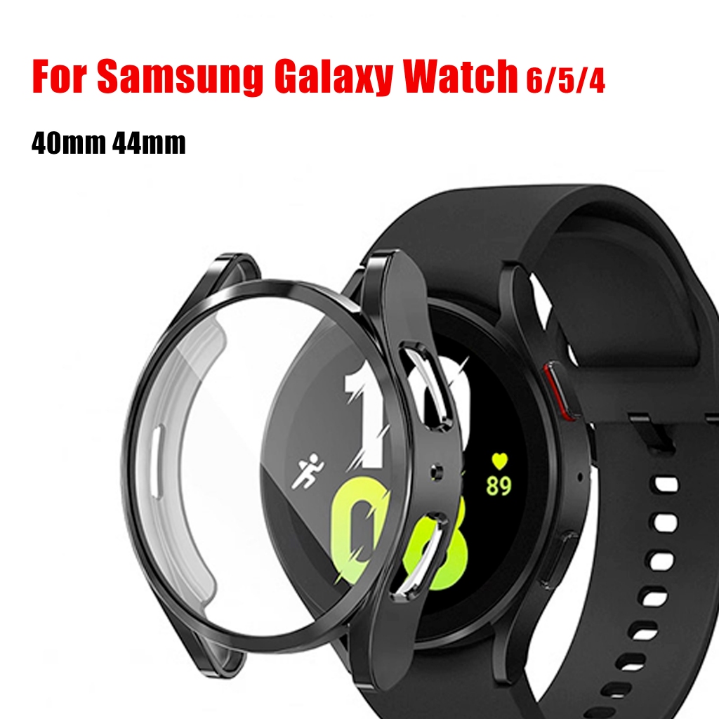 สําหรับ Samsung Galaxy Watch 6/5/4 40 มม.44 มม.เคสพีซี + กรอบป้องกันฟิล์มแก้ว