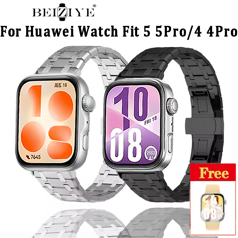 สําหรับ Huawei Watch Fit 5 5 Pro Band สายสแตนเลสสําหรับนาฬิกา Huawei Watch Fit 4/Fit 3 Smartwatch โลหะหรูหราสร้อยข้อมือ Watchband Accessorie