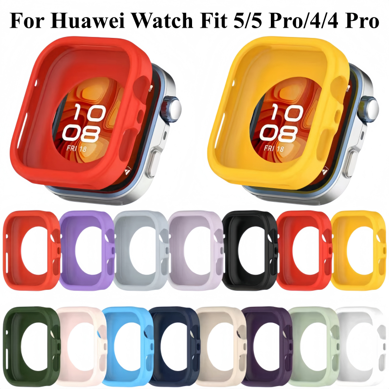 สําหรับ Huawei Watch Fit 5 Pro 4 4 Pro กรณี Anti-scratch Hollow ซิลิโคนป้องกันหน้าจอสําหรับ HUAWEI F