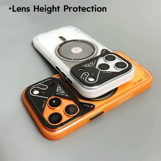 Matte IMD Hard Case การออกแบบหน้าต่างขนาดใหญ่/สีดํา เคส ใช้ได้กับiPhone 13 14 15 16 17 pro Maxกรณีทหารกันกระแทกผิวปกหลัง
