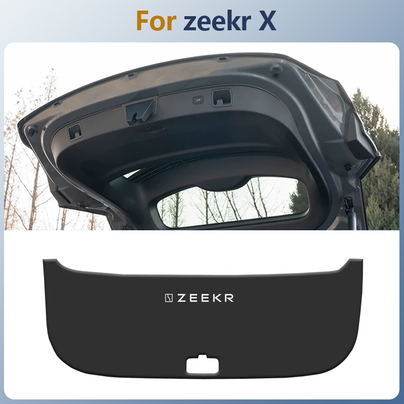 สําหรับ zeekr X ประตูท้ายแผ่นป้องกันการเตะ Trunk แผงประตูแผ่นป้องกันหนัง pu วัสดุป้องกันรอยขีดข่วนและทนต่อการสึกหรอรถ Trunk Anti-KICK Pad อุปกรณ์เสริมในรถยนต์