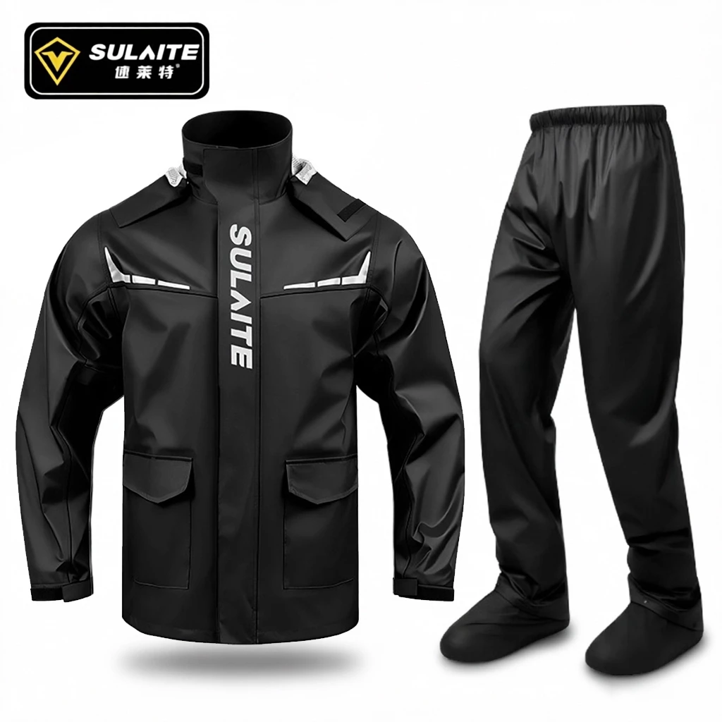 SULAITE ชุดกันฝนรถจักรยานยนต์กันน้ํา 20000 มม.ตะเข็บปิดผนึกสะท้อนแสง M-5XL