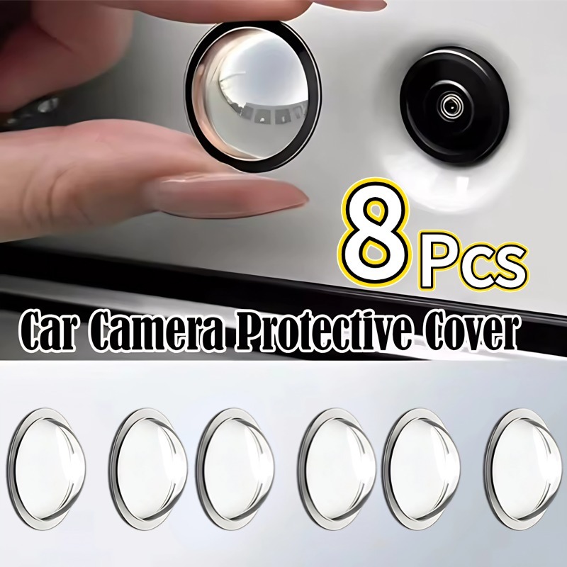 2/4/8 ชิ้น Universal รถกล้องเลนส์ Protector Anti Scratch กันน้ํารถด้านหลังกล้องสํารองสําหรับอุปกรณ์เสริมในรถยนต์