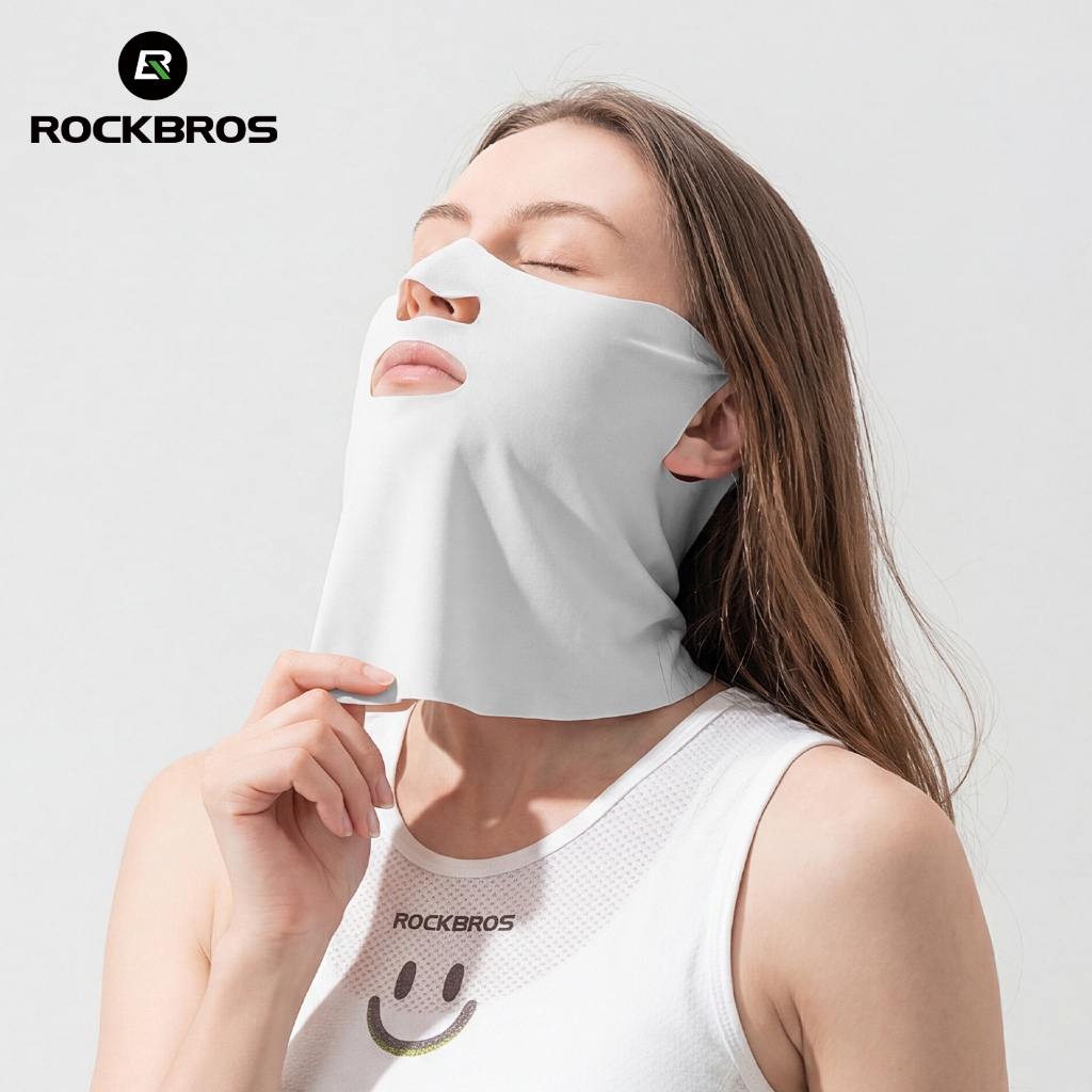 【TH Delivery】ROCKBROS หน้ากาก UPF50 + ผ้าไหมน้ําแข็งแห้งเร็ว Breathable Scraf สูงยืดหยุ่น Unisex กีฬากลางแจ้งขี่จักรยาน Face Mask