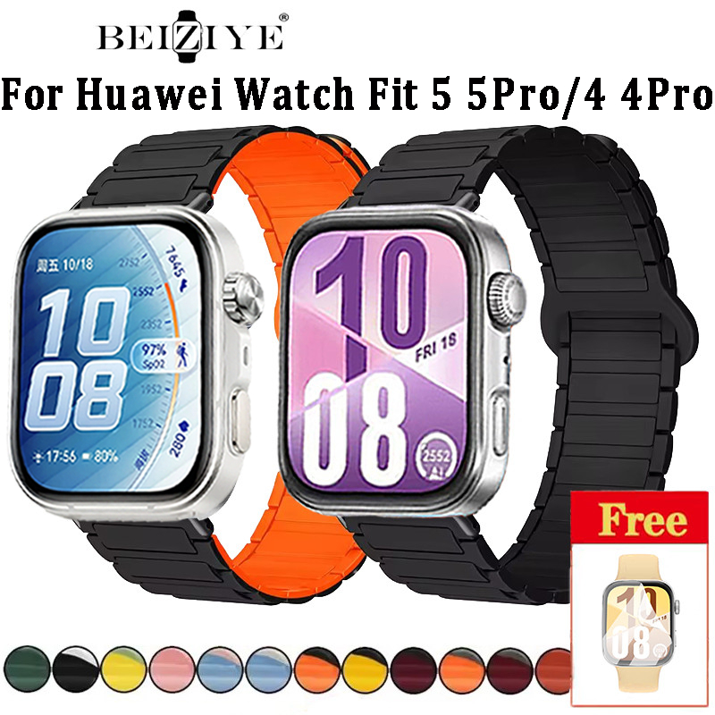 ห่วงแม่เหล็กสําหรับHuaweiนาฬิกาFit 5 5 Pro UltimateซิลิโคนสําหรับHuaweiนาฬิกาFit 4/Fit 3 สายรัดข้อมืออุปกรณ์เสริม