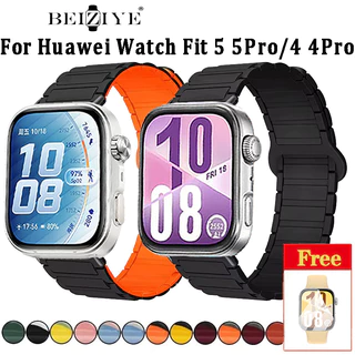 ห่วงแม่เหล็กสําหรับHuaweiนาฬิกาFit 5 5 Pro UltimateซิลิโคนสําหรับHuaweiนาฬิกาFit 4/Fit 3 สายรัดข้อมืออุปกรณ์เสริม