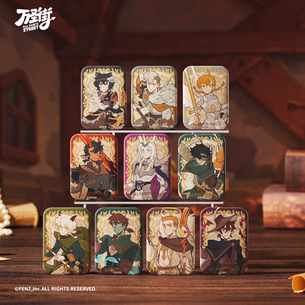 FENZ Official ALL SAINTS STREET Fantasy World Adventures - Badge Blind Box Anime Merch Gift 万圣街