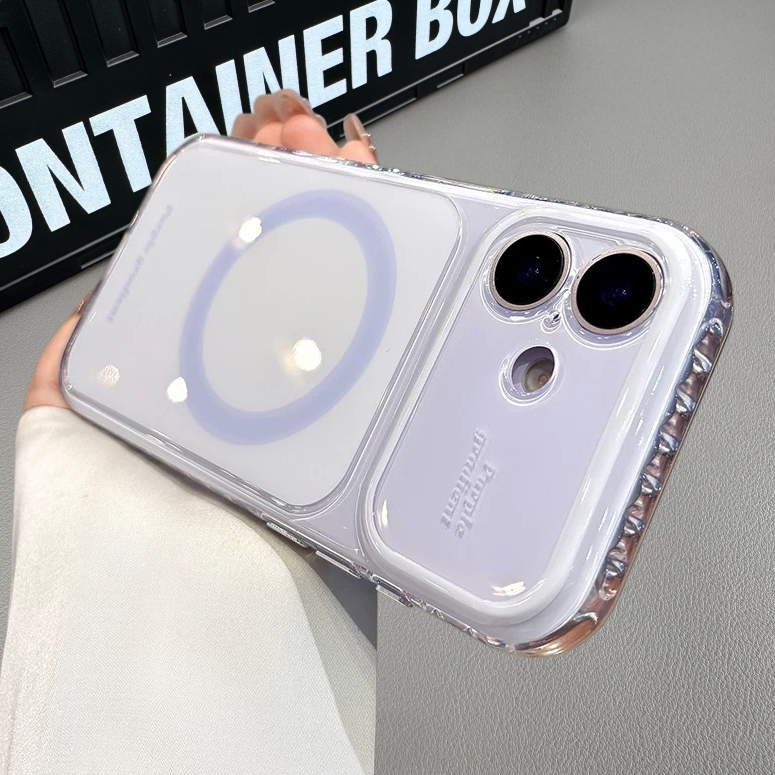 Large Window/Dopamine IMD hard case/Taro Purple เข้ากันได้กับ iPhone 15 16 17 pro max case