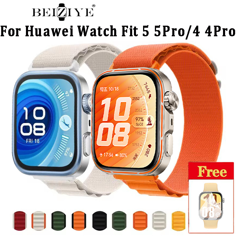 Alpine Nylon Loop สําหรับ Huawei Watch Fit 5 5 Pro สร้อยข้อมือสายนาฬิกาสําหรับ Huawei Watch Fit 4/Fit 3 สมาร์ทนาฬิกาสายรัดข้อมืออุปกรณ์เสริม
