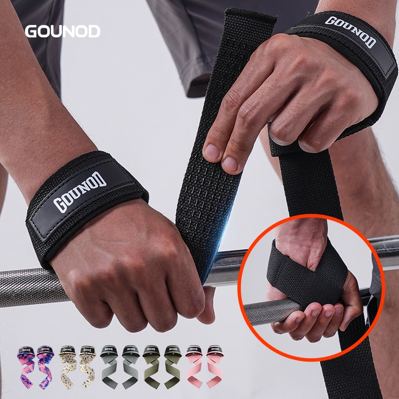 ในสต็อก สายรัดข้อมือยกน้ําหนักซิลิโคนกันลื่นสําหรับฝึกความแข็งแรง, Deadlifts & CrossFit, รองรับข้อมือพร้อมด้ามจับมือ