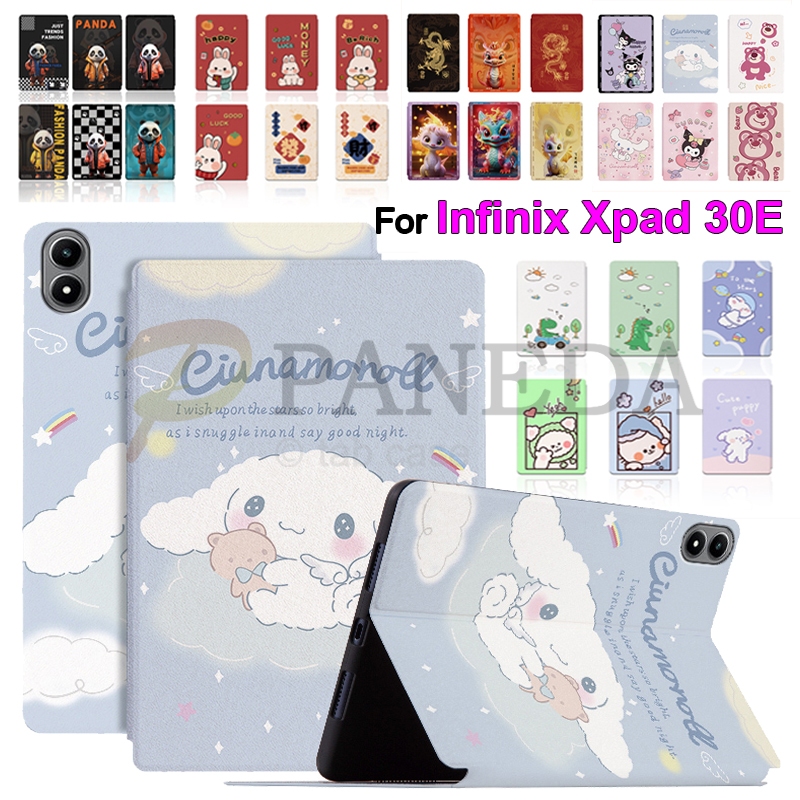 สําหรับ Infinix Xpad 30E 11.0" X1102B 2026 แท็บเล็ตป้องกันกรณีคุณภาพสูงแฟชั่นทาสีรูปแบบ PU หนังกรณีพลิกขาตั้งปลอก