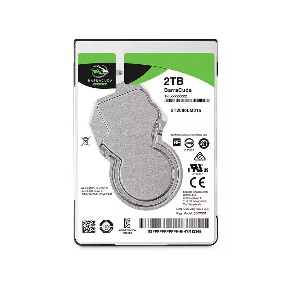 ใหม่ BarraCuda 2TB 1TB 2.5 "ฮาร์ดไดรฟ์ภายใน HDD 7 มม.SATA 6 Gb/s 5400 RPM 128MB แคชสําหรับแล็ปท็อปพีซี (ST2000LM015)
