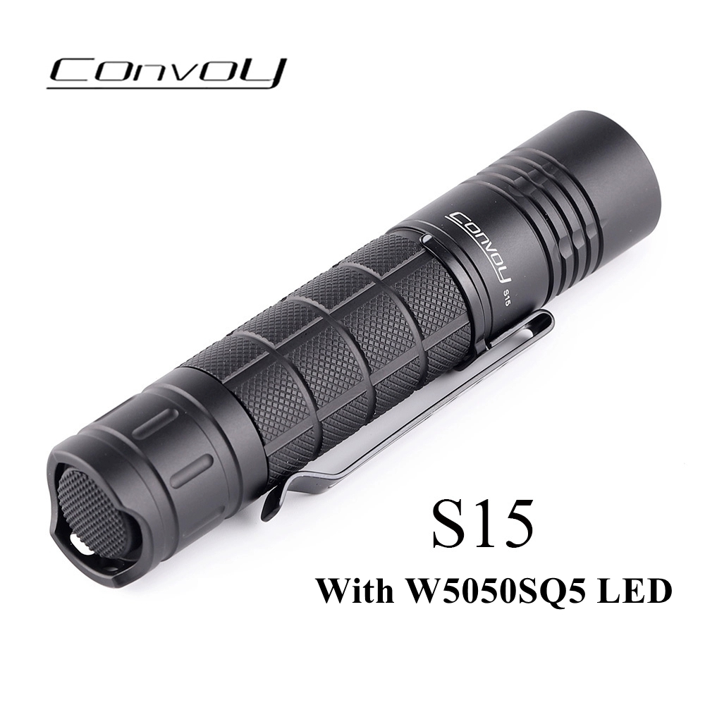 ไฟฉาย Convoy S15 ดั้งเดิมพร้อมไฟเดินป่าแคมป์ปิ้ง LED W50SQ5