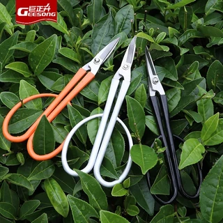 Geesong สแตนเลสสตีลบอนไซและหน่อตัดกรรไกรสําหรับใบ, กล้วยไม้, และตัดแต่งกิ่งที่แม่นยํา