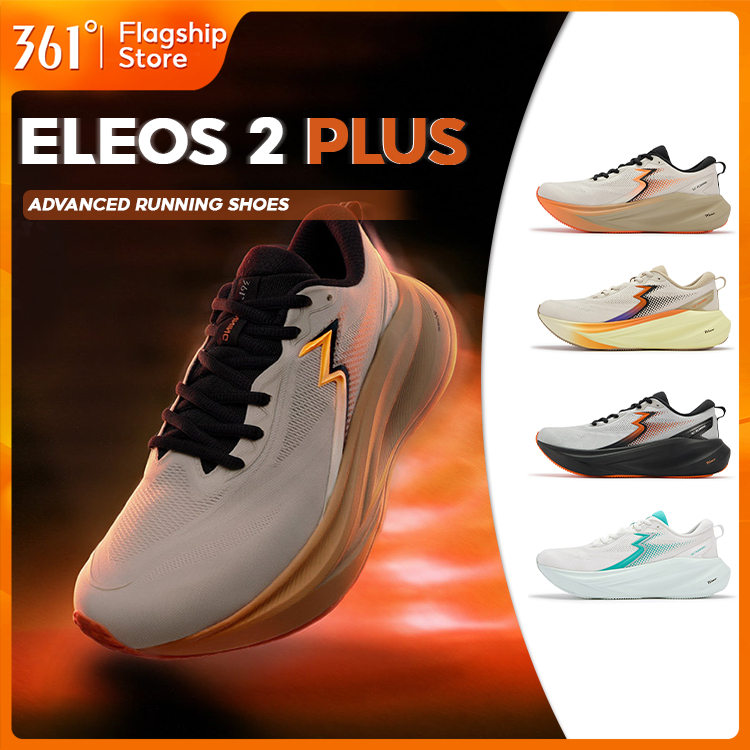 【361 Degrees】Eleos 2 Plus | รองเท้าวิ่งกันกระแทก มืออาชีพ 672612224