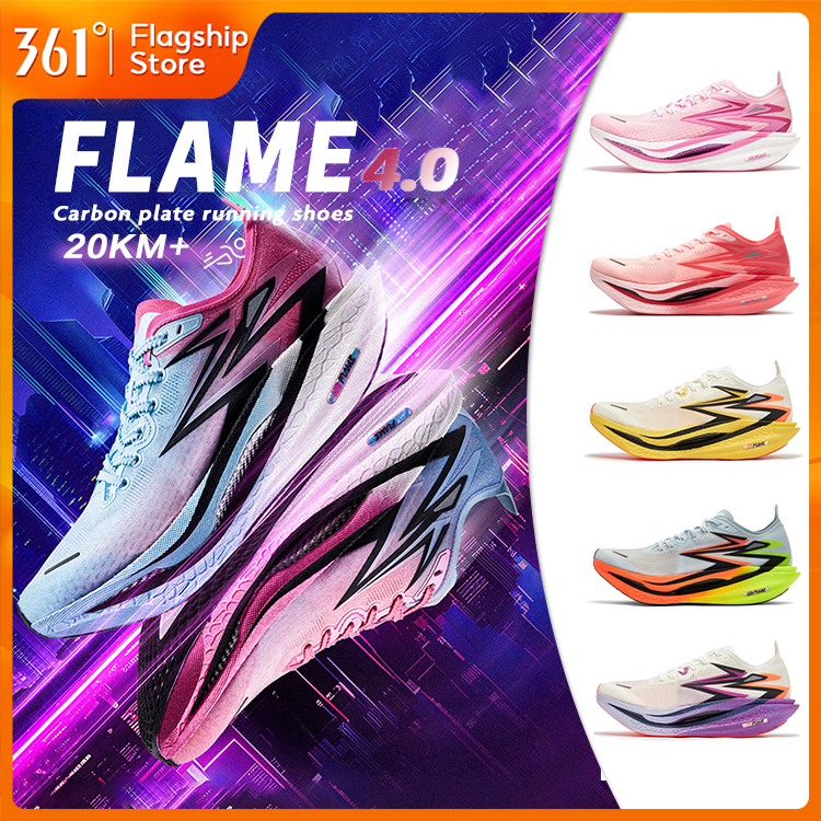 【361 Degrees】 Flame 4 | ออกแบบมาสำหรับผู้หญิง ระบายอากาศได้ดีและตอบสนองได้ดีขณะวิ่ง 672512205