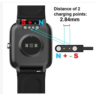 แท่นชาร์จสําหรับ HW22 สมาร์ทวอท์ชสายชาร์จ USB SmartWatch CRT สายชาร์จนาฬิกาสําหรับ 2.84 มม./4.0 มม.2PIN/T500 Charger