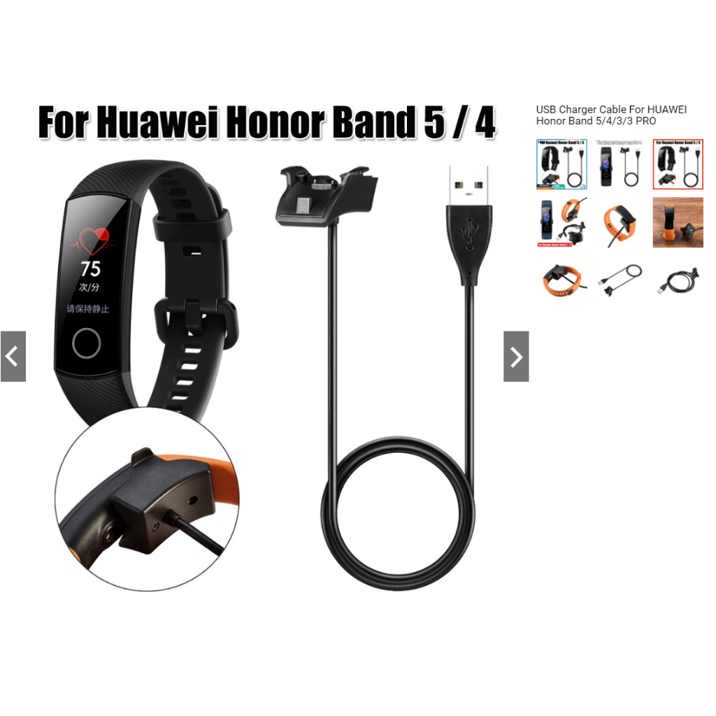เครื่องชาร์จ USB สําหรับ Huawei Band 2 pro/3/3 pro/4 pro/ Honor Band 3 / Honor Band 4 / Honor Band 5 / Pengecas สายชาร์จ