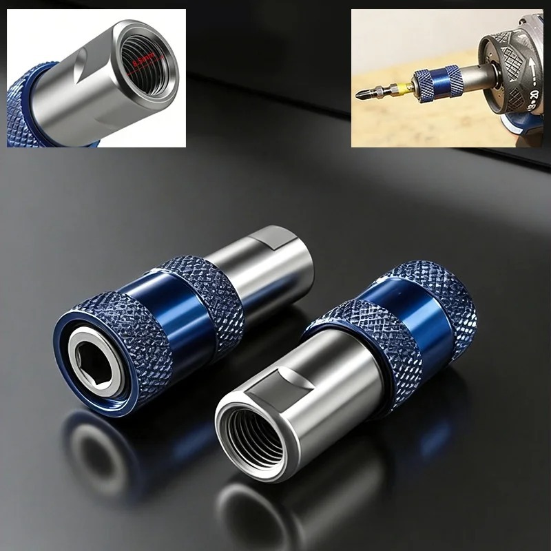 10 มม.เกลียวถึง 1/4 นิ้วอะแดปเตอร์ Hex Long-Lasting Automatic-Locking Hex Shank อะแดปเตอร์ Quick Release เจาะ Converter โลหะ