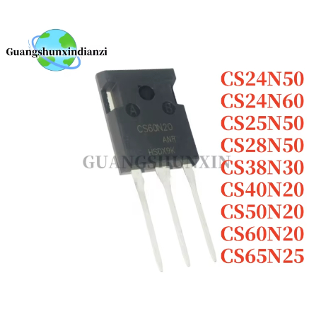 5PCS 100% ยี่ห้อใหม่ CS24N50 CS24N60 CS25N50 CS28N50 CS38N30 CS40N20 CS50N20 CS60N20 CS65N25 TO-247 