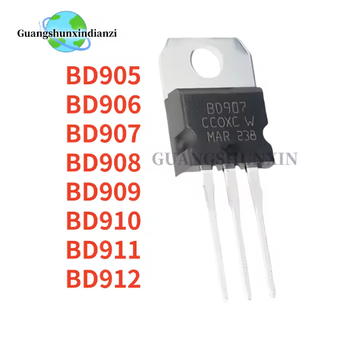 5PCS ยี่ห้อใหม่ BD905 BD906 BD907 BD908 BD909 BD910 BD911 BD912 TO-220 คุณภาพสูงในสต็อก
