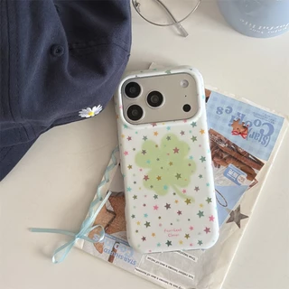 สําหรับ iphone Case 17 Pro Max 16 Pro Max 15 Pro Max Star Clover เคสโทรศัพท์