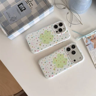 สําหรับ iphone Case 17 Pro Max 16 Pro Max 15 Pro Max Star Clover เคสโทรศัพท์